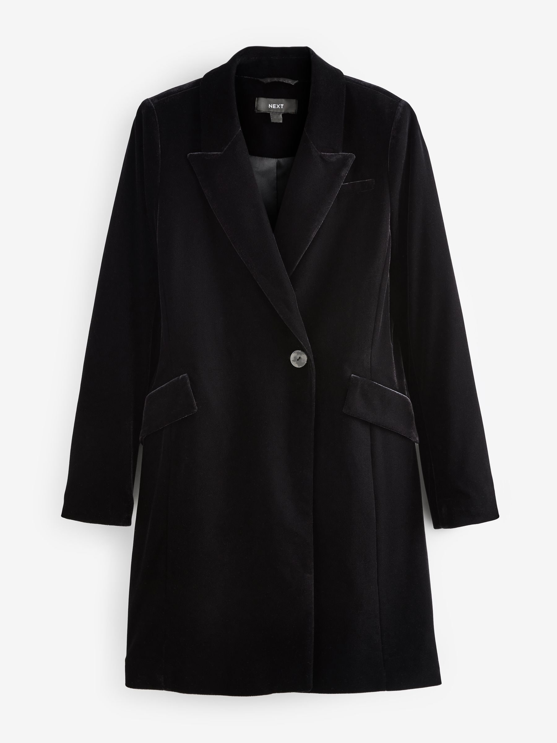 Next black velvet blazer cheap