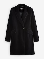Black Velvet Tux Blazer Dress - Image 6 of 8