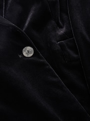 Black Velvet Tux Blazer Dress - Image 7 of 8