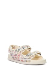 Dune London Cream Lamara Double Strap Footbed Sandals - Image 4 of 6