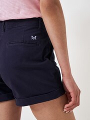 Crew Clothing Blue Tilda Turn Up Chino Shorts - Image 3 of 4
