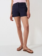 Crew Clothing Blue Tilda Turn Up Chino Shorts - Image 4 of 4