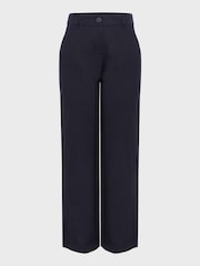 Hobbs Blue Petite Lynn Linen 100% Cotton Trousers - Image 4 of 4