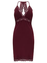 Pour Moi Pink Sofa Loves Lace Trim Removable Cup Chemise - Image 3 of 4