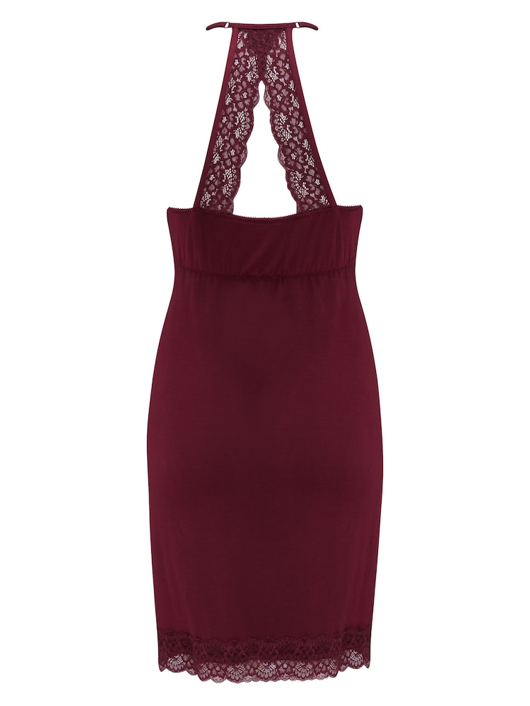 Pour Moi Pink Sofa Loves Lace Trim Removable Cup Chemise - Image 4 of 4