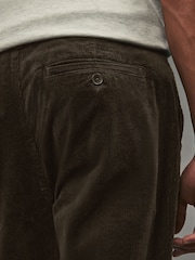 Dark Brown Slim Fit Corduroy Chino Trousers - Image 6 of 10