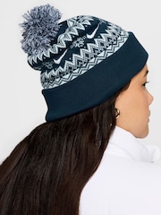 Nike Blue Peak Fair Isle Pattern Beanie - Image 2 of 4