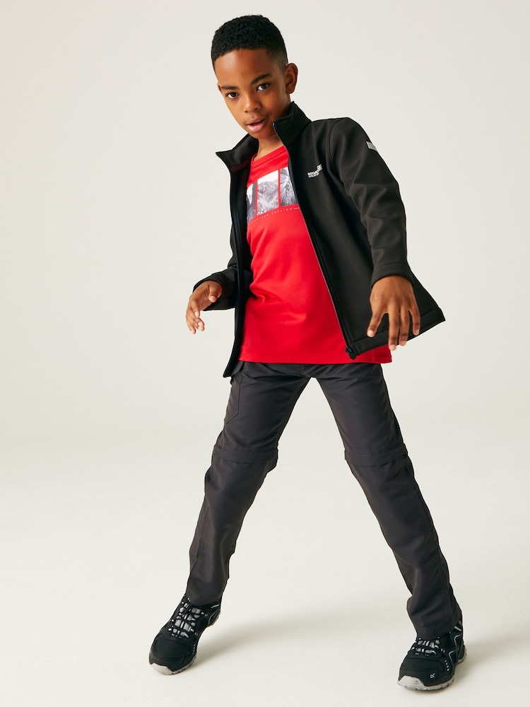 Regatta Black Junior Cera Softshell Jacket - Image 1 of 7 Regatta Black Junior Cera Softshell Jacket - Image 1 of 7