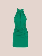 Adrianna Papell Green Short Halter Dress - Image 6 of 7