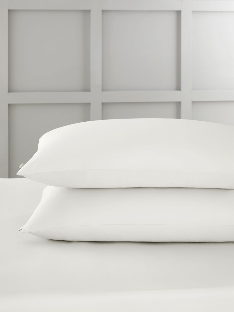 Bianca Cream 400 Thread Count 100% Cotton Sateen Pair Pillowcases - Image 1 of 4