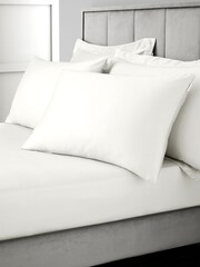 Bianca Cream 400 Thread Count 100% Cotton Sateen Pair Pillowcases - Image 3 of 4