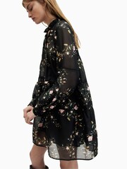 AllSaints Black Mindy Oto Dress - Image 3 of 7
