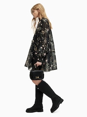 AllSaints Black Mindy Oto Dress - Image 6 of 7