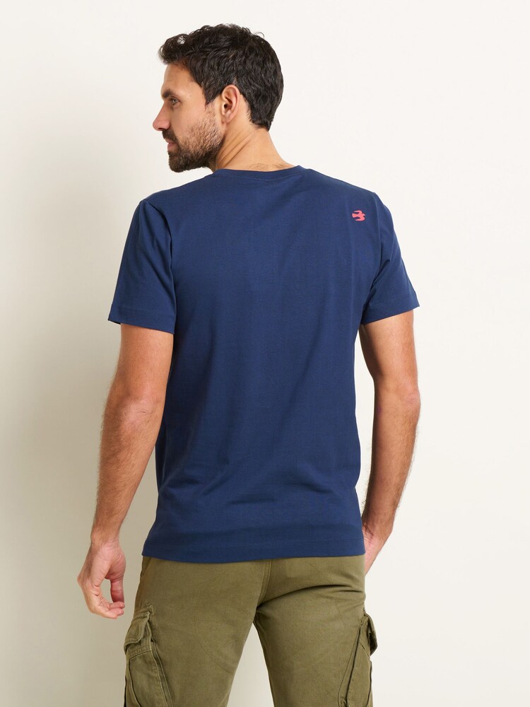Brakeburn Blue Sitting Surfers 100% Cotton T-Shirt - Image 2 of 5