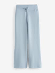 Pale Blue Soft Touch Wide Leg Joggers - Image 7 of 9