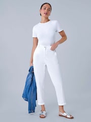Roman White Cotton Blend Stretch Chino Trousers - Image 1 of 5