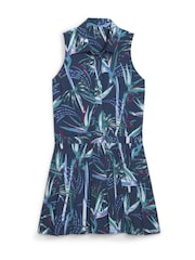 Puma Blue Paradise Womens Golf Pleated Dress - Image 1 of 2
