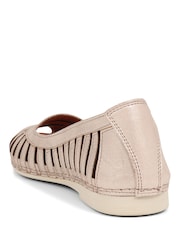 Pavers Gold Pavers Leather Open Toe Ballet Flats - Image 4 of 6