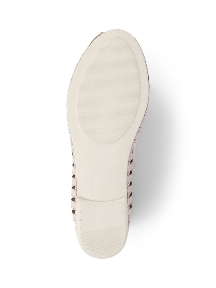 Pavers Gold Pavers Leather Open Toe Ballet Flats - Image 6 of 6