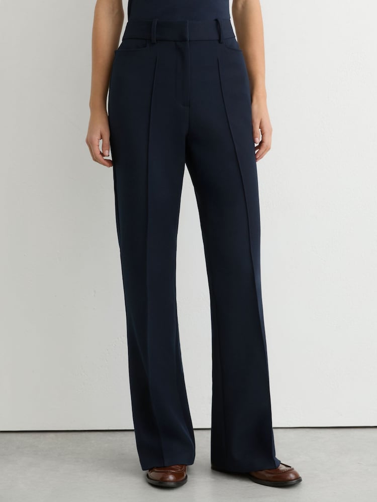 Buy Reiss Navy Gabi Petite Flared Suit Trousers from Next USA