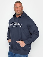 BadRhino Big & Tall Navy Blue 100% Cotton Originals Hoodie - Image 1 of 3