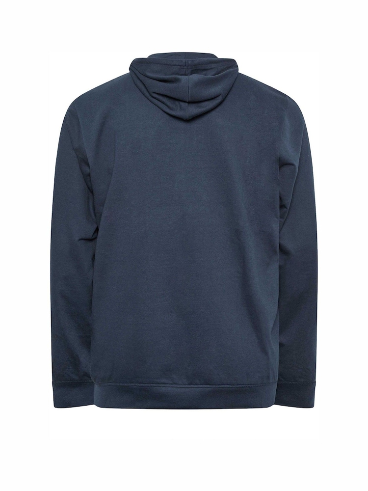 BadRhino Big & Tall Navy Blue 100% Cotton Originals Hoodie - Image 3 of 3