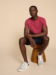 White Stuff Red Abersoch Short Sleeve 100% Cotton T-Shirt - Image 3 of 7