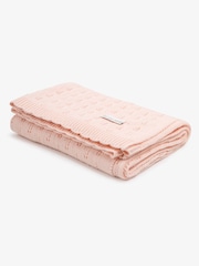 The Little Tailor 100% Cotton Pointelle Knitted Blanket - Image 1 of 4