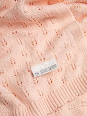 The Little Tailor 100% Cotton Pointelle Knitted Blanket - Image 2 of 4