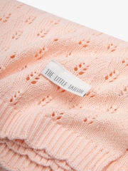 The Little Tailor 100% Cotton Pointelle Knitted Blanket - Image 3 of 4