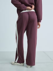 Berry Red Modal Blend Side Stripe Joggers - Image 2 of 9