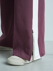Berry Red Modal Blend Side Stripe Joggers - Image 4 of 9