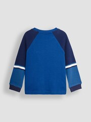 JoJo Maman Bébé Cobalt Rocket Jersey Pyjamas 2 Pack - Image 3 of 9