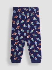 JoJo Maman Bébé Cobalt Rocket Jersey Pyjamas 2 Pack - Image 9 of 9