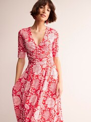 Boden Red Kassidy Jersey Midi Dress - Image 1 of 5