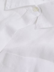 Reiss White Belle Linen Button-Through Shirt - Image 5 of 5