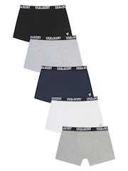 Lyle & Scott Grey Boys Ned Underwear Trunks 5 Pack - Image 1 of 6