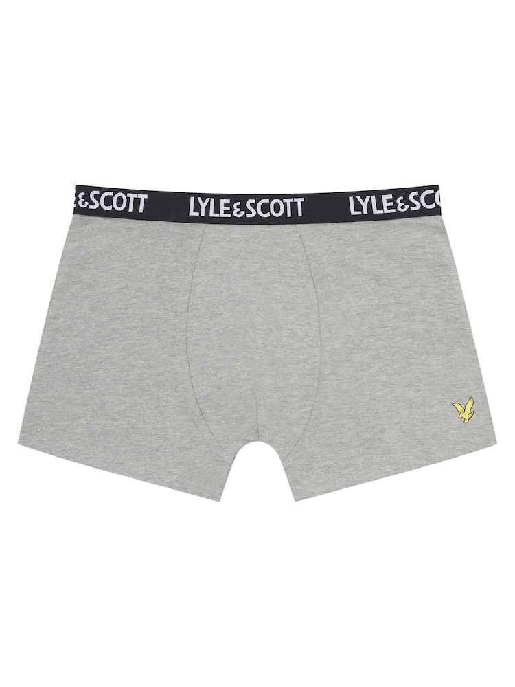 Lyle & Scott Grey Boys Ned Underwear Trunks 5 Pack - Image 6 of 6