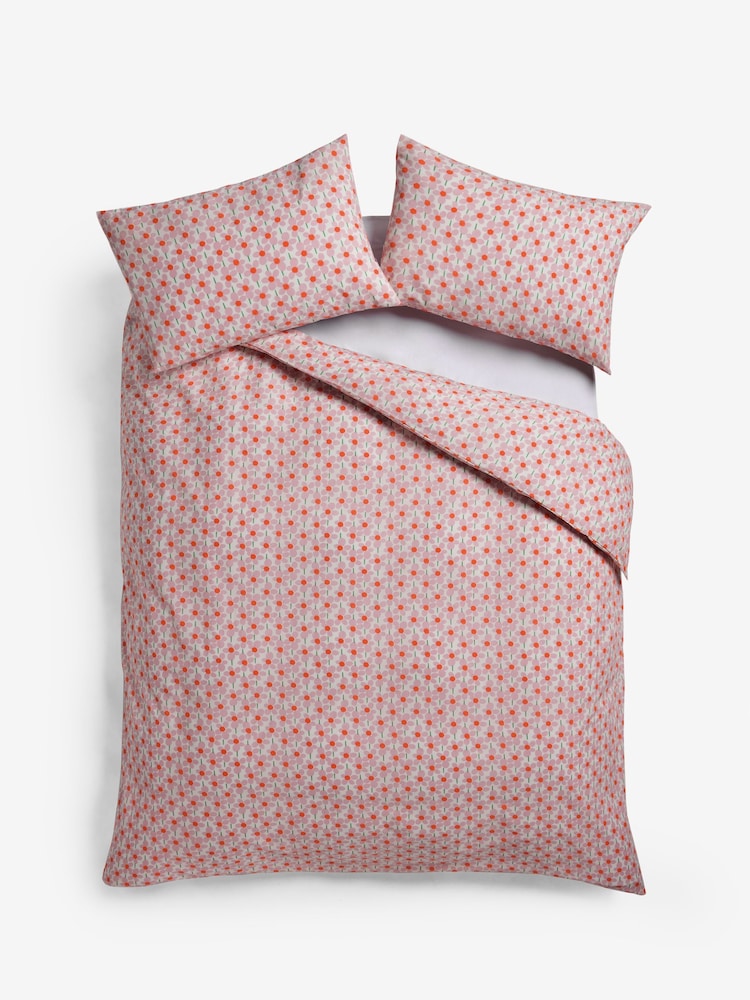 Novogratz Pink Delphine Flower 100% Cotton Duvet Cover and Pillowcase Set - Image 4 of 4