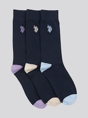 U.S. Polo Assn. Blue Mens Smart Socks 3 Pack - Image 1 of 3