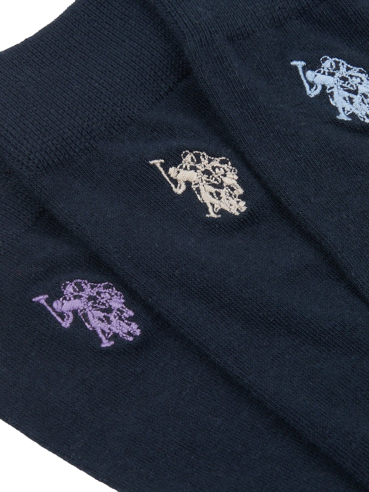 U.S. Polo Assn. Blue Mens Smart Socks 3 Pack - Image 3 of 3