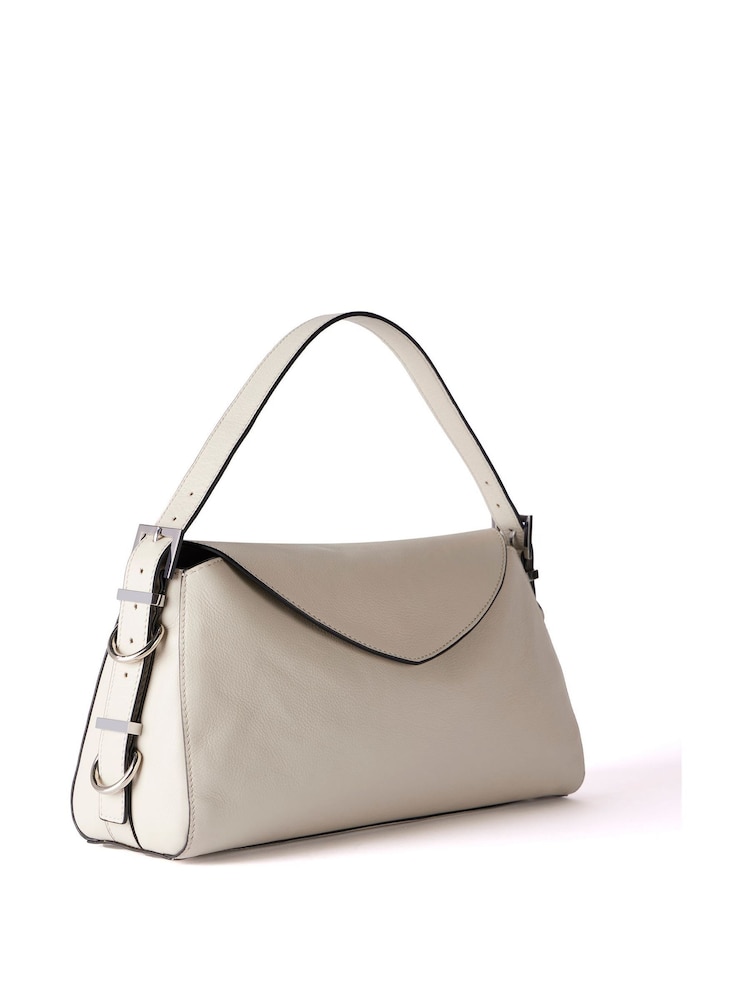 Mint Velvet Cream Leather Shoulder Bag - Image 2 of 4