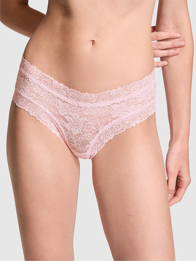 Victoria's Secret PINK Pink Tulip Cheeky Floral Lace Knickers - Image 1 of 3
