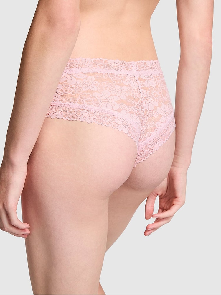 Victoria's Secret PINK Pink Tulip Cheeky Floral Lace Knickers - Image 2 of 3