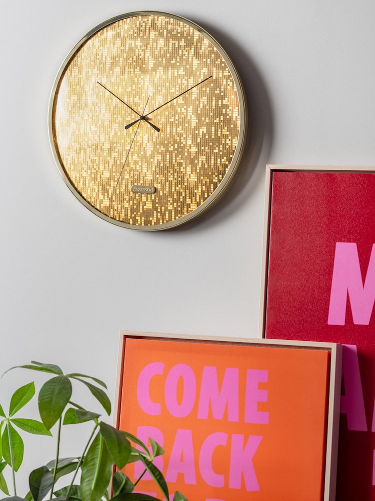 Karlsson Gold Bling Bling Wall Clock - Image 1 of 4