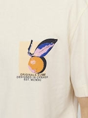 JACK & JONES White Graphic Back Printed 100% Cotton T-Shirt - Image 4 of 7