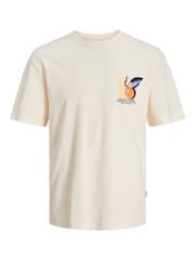 JACK & JONES White Graphic Back Printed 100% Cotton T-Shirt - Image 6 of 7