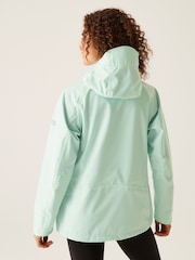 Regatta Blue Sky Womens Birchdale Colour Block Waterproof Jacket - Image 2 of 7