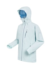 Regatta Blue Sky Womens Birchdale Colour Block Waterproof Jacket - Image 6 of 7