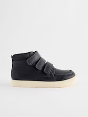 Black Standard Fit (F) 3 Strap Touch Fastening Smart Ankle Boots - Image 2 of 5